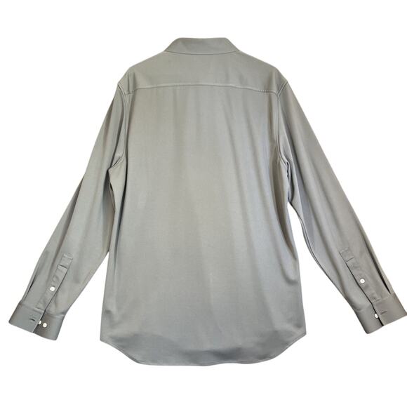 Ministry Of Supply Apollo Dress Shirt Men XL Standard Fit Gray Stretch Commuter - Picture 2 of 13